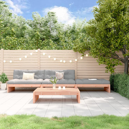 4-tlg. Garten-Lounge-Set mit Kissen Massivholz Douglasie