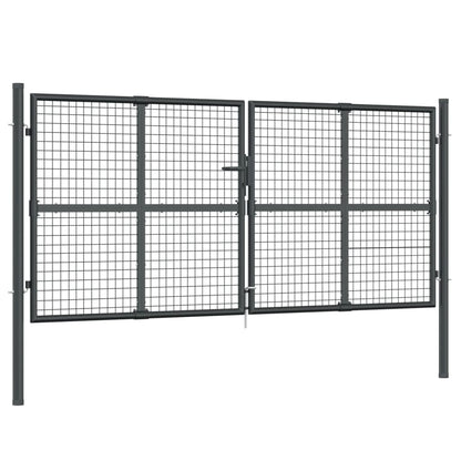 Mesh-Gartentor Anthrazit 300x175 cm Verzinkter Stahl