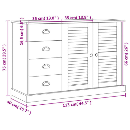 Sideboard mit Schubladen VIGO 113x40x75 cm Massivholz Kiefer