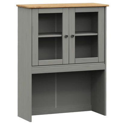 Sideboard-Aufsatz VIGO Grau 78x30x100 cm Massivholz Kiefer