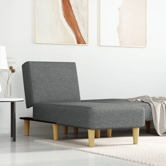 Chaiselongue Dunkelgrau Stoff