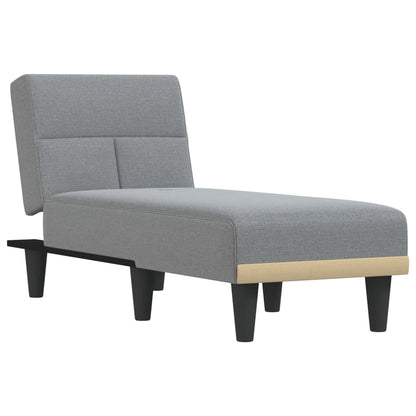 Chaiselongue Hellgrau Stoff