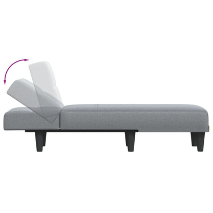 Chaiselongue Hellgrau Stoff