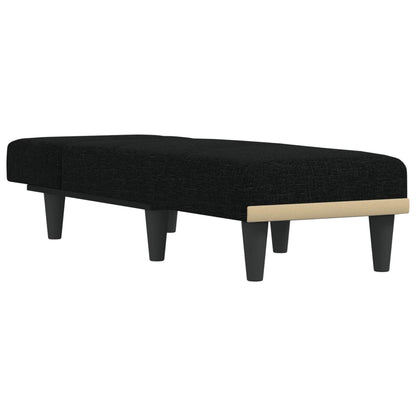 Chaiselongue Schwarz Stoff