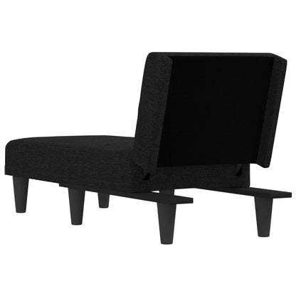 Chaiselongue Schwarz Stoff