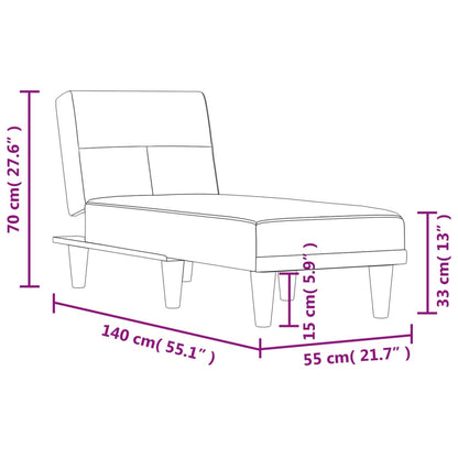 Chaiselongue Schwarz Stoff