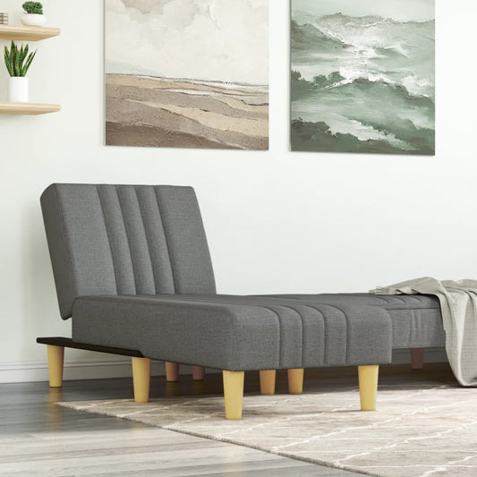 Chaiselongue Dunkelgrau Stoff