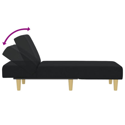 Chaiselongue Schwarz Stoff