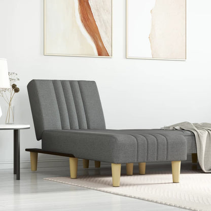 Chaiselongue Dunkelgrau Stoff