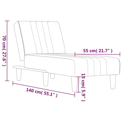 Chaiselongue Dunkelgrün Samt