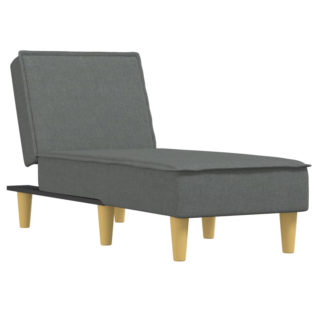 Chaiselongue Dunkelgrau Stoff