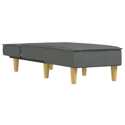 Chaiselongue Dunkelgrau Stoff