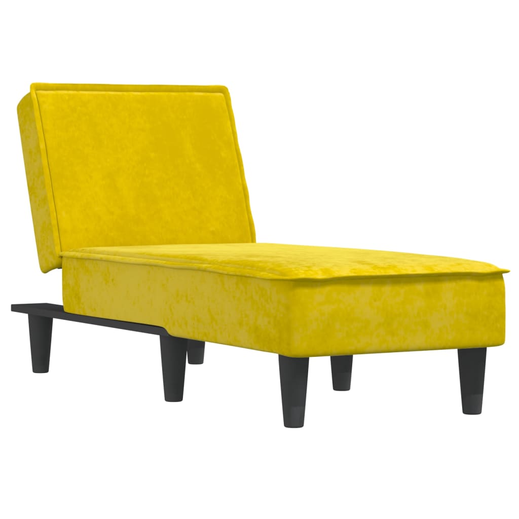 Chaiselongue Gelb Samt