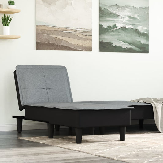 Chaiselongue Hellgrau Stoff