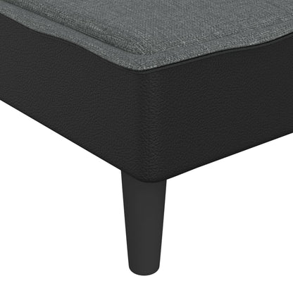 Chaiselongue Dunkelgrau Stoff