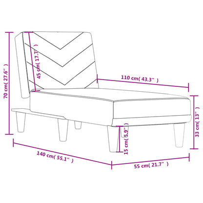 Chaiselongue Schwarz Stoff