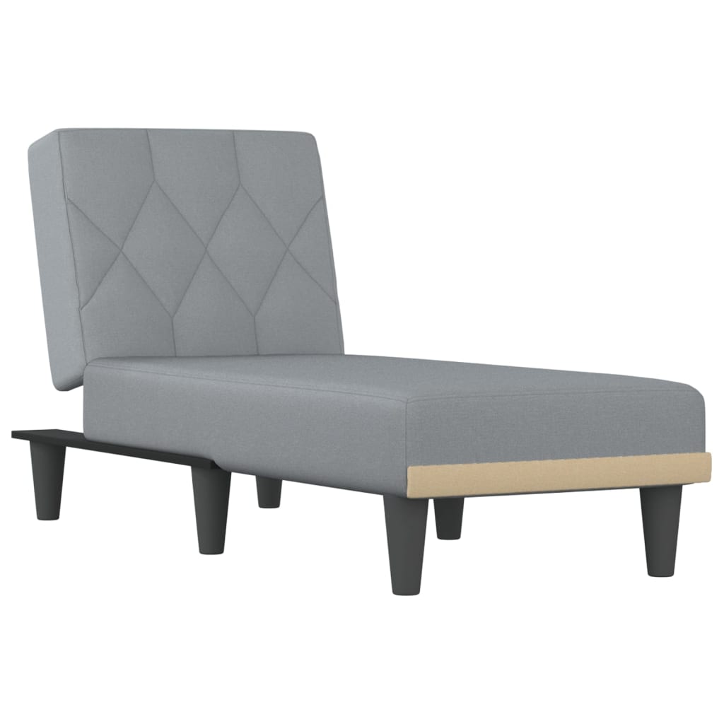 Chaiselongue Hellgrau Stoff