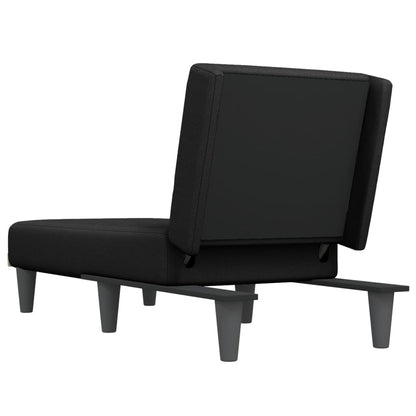 Chaiselongue Schwarz Stoff