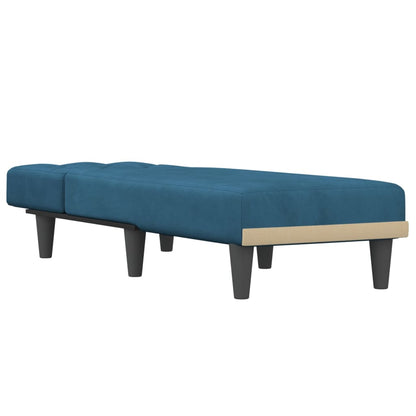 Chaiselongue Blau Samt