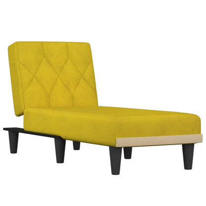 Chaiselongue Gelb Samt