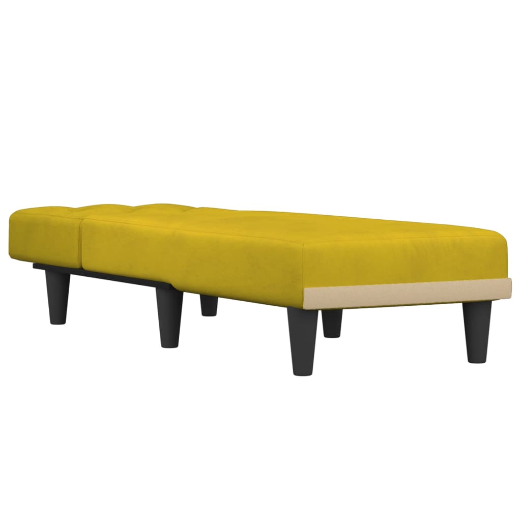 Chaiselongue Gelb Samt