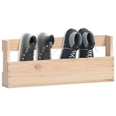 Wand-Schuhregale 2 Stk. 59x9x23 cm Massivholz Kiefer