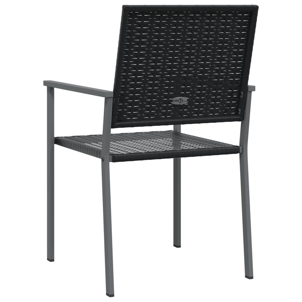 Gartenstühle 6 Stk. Schwarz 54x62,5x89 cm Poly Rattan