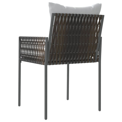 Gartenstühle mit Kissen 6 Stk. Braun 54x61x83 cm Poly Rattan