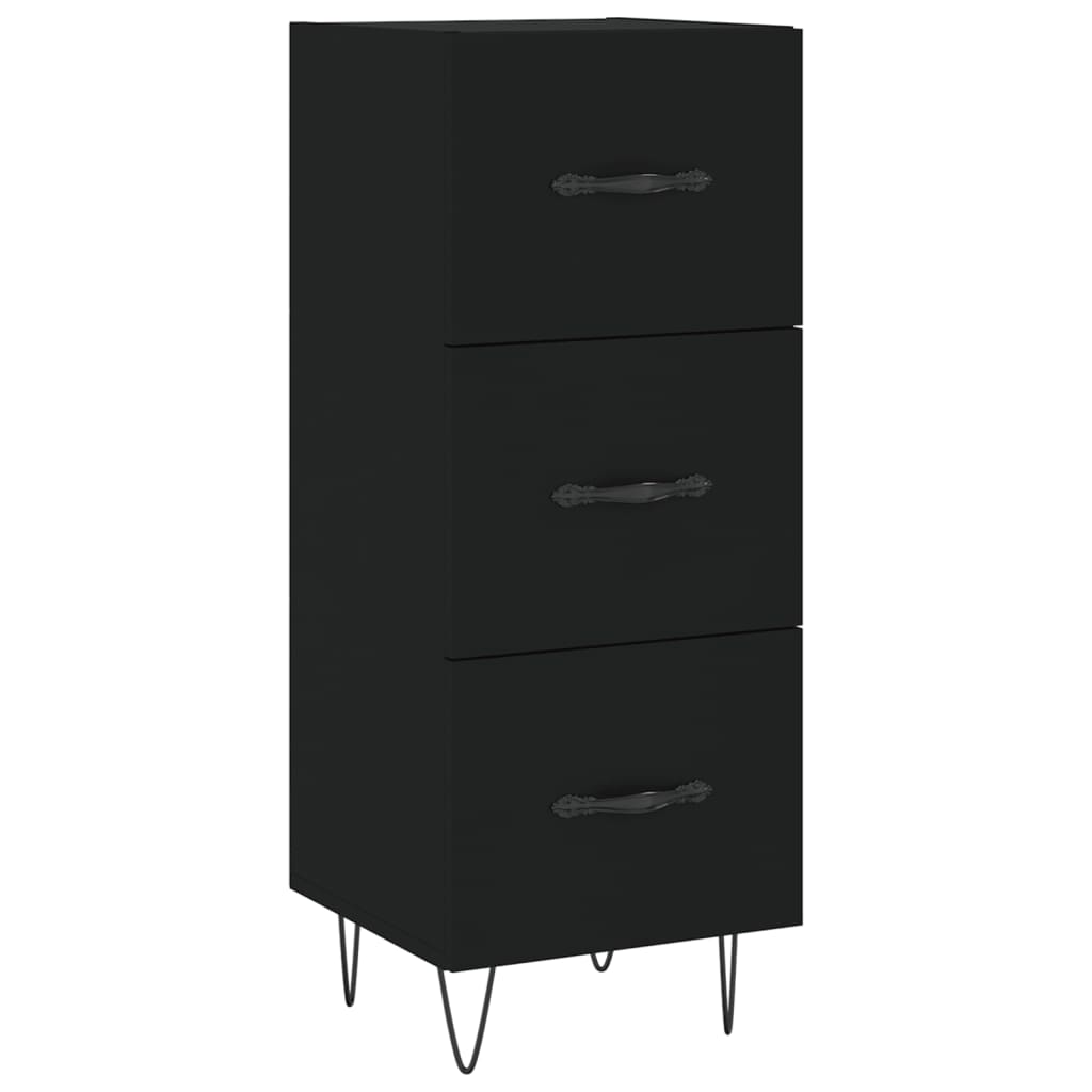 Sideboard Schwarz 34,5x34x90 cm Holzwerkstoff