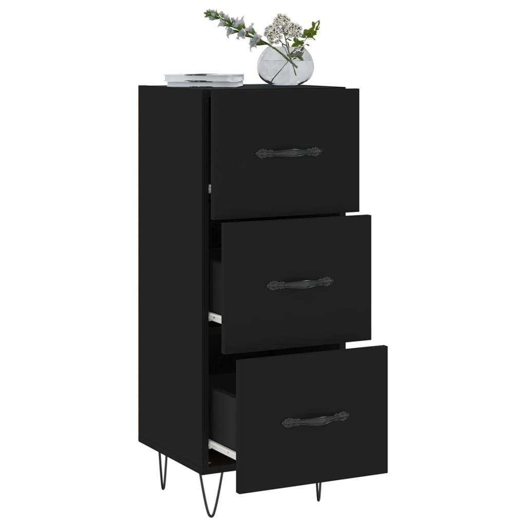 Sideboard Schwarz 34,5x34x90 cm Holzwerkstoff