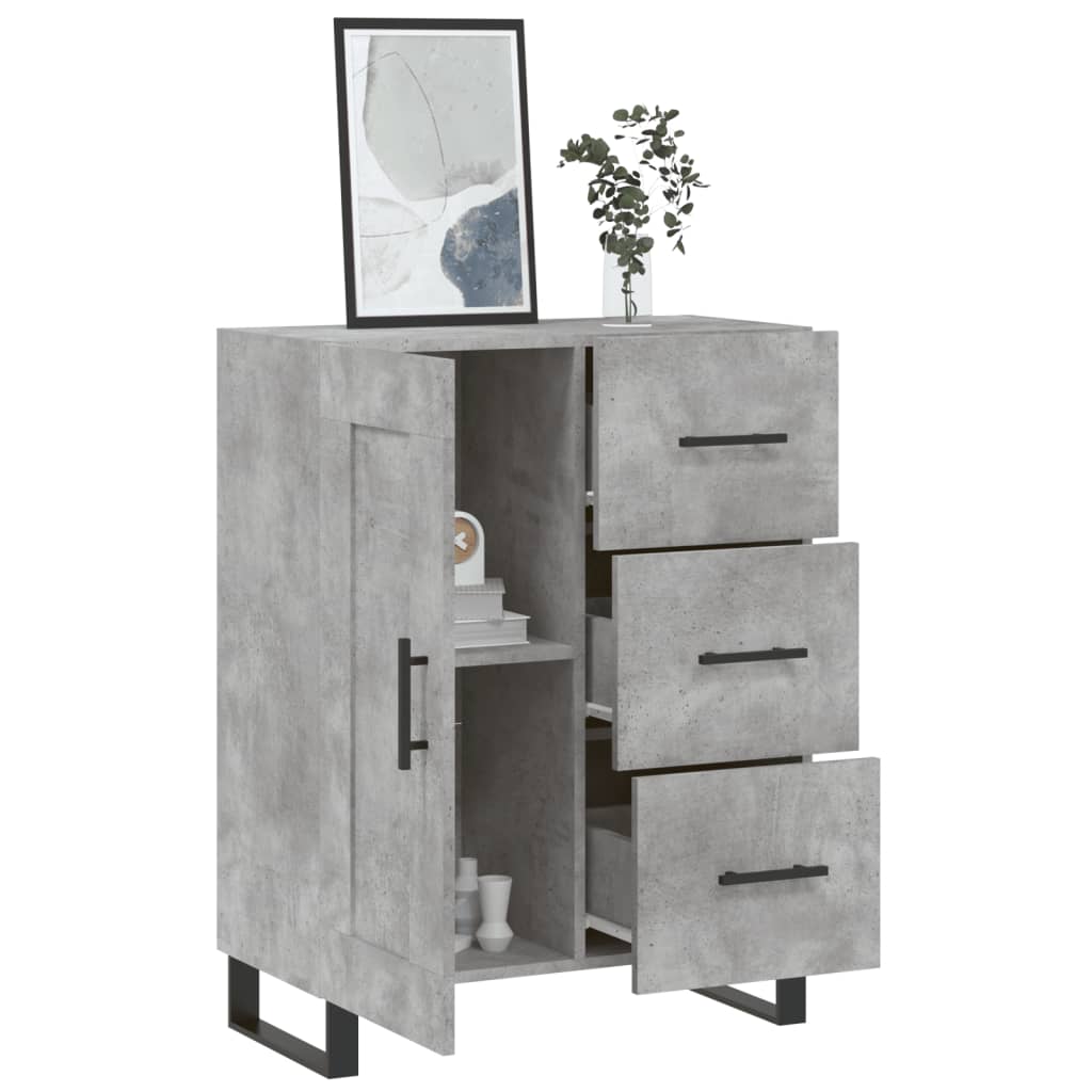 Sideboard Betongrau 69,5x34x90 cm Holzwerkstoff