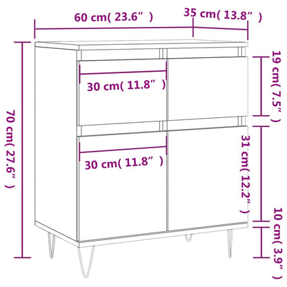 Sideboard Grau Sonoma 60x35x70 cm Holzwerkstoff