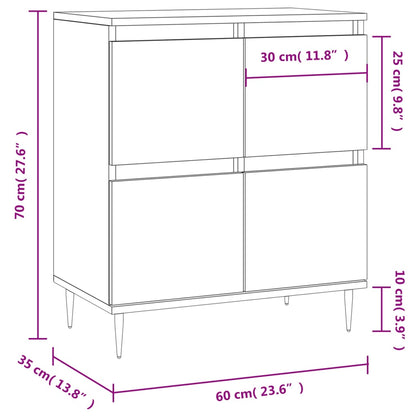 Sideboard Braun Eichen-Optik 60x35x70 cm Holzwerkstoff