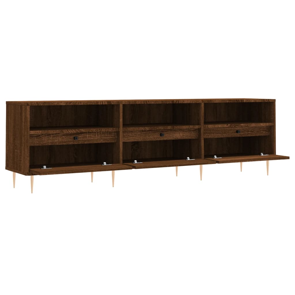 TV-Schrank Braun Eichen-Optik 150x30x44,5 cm Holzwerkstoff