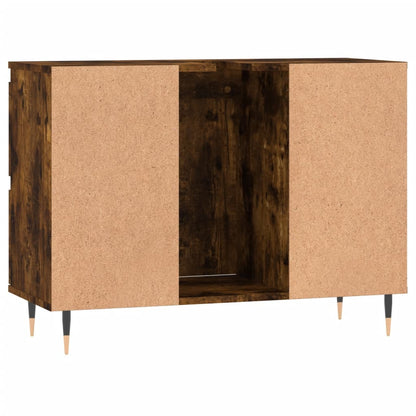 Badschrank Räuchereiche 80x33x60 cm Holzwerkstoff