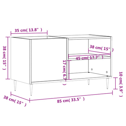 Plattenschrank Betongrau 85x38x48 cm Holzwerkstoff