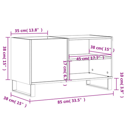 Plattenschrank Weiß 85x38x48 cm Holzwerkstoff