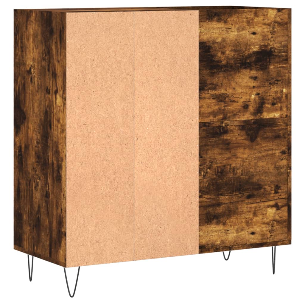 Plattenschrank Räuchereiche 84,5x38x89 cm Holzwerkstoff