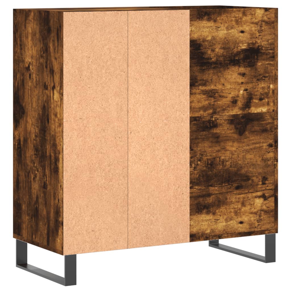 Plattenschrank Räuchereiche 84,5x38x89 cm Holzwerkstoff