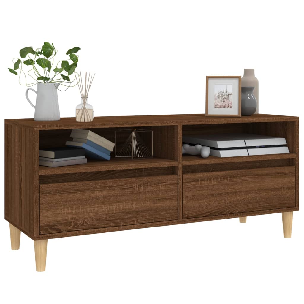 TV-Schrank Braun Eichen-Optik 100x34,5x44,5 cm Holzwerkstoff