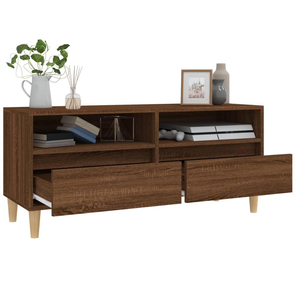 TV-Schrank Braun Eichen-Optik 100x34,5x44,5 cm Holzwerkstoff