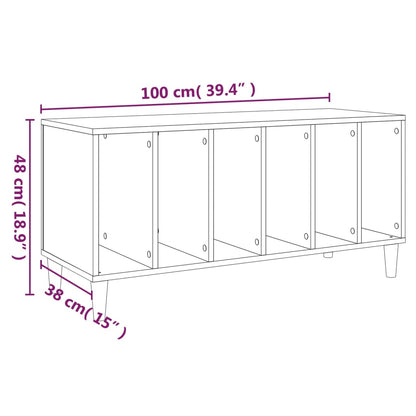 Plattenschrank Betongrau 100x38x48 cm Holzwerkstoff