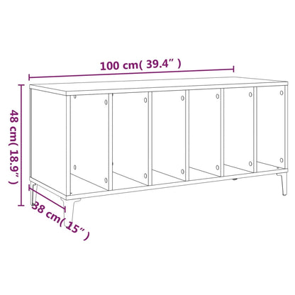 Plattenschrank Räuchereiche 100x38x48 cm Holzwerkstoff