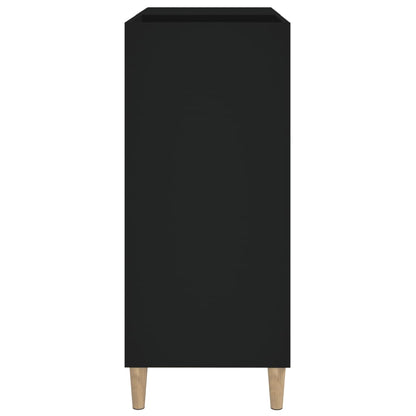 Plattenschrank Schwarz 84,5x38x89 cm Holzwerkstoff