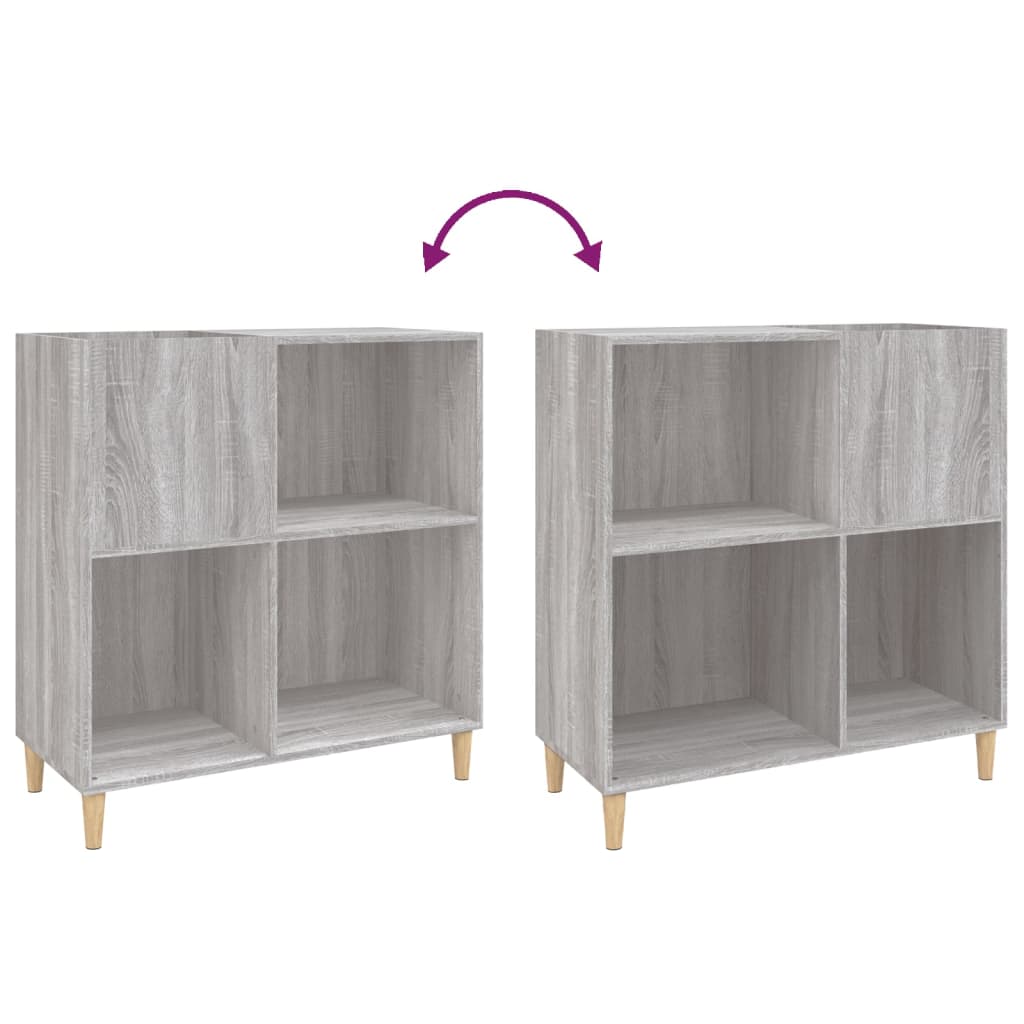 Plattenschrank Grau Sonoma 84,5x38x89 cm Holzwerkstoff