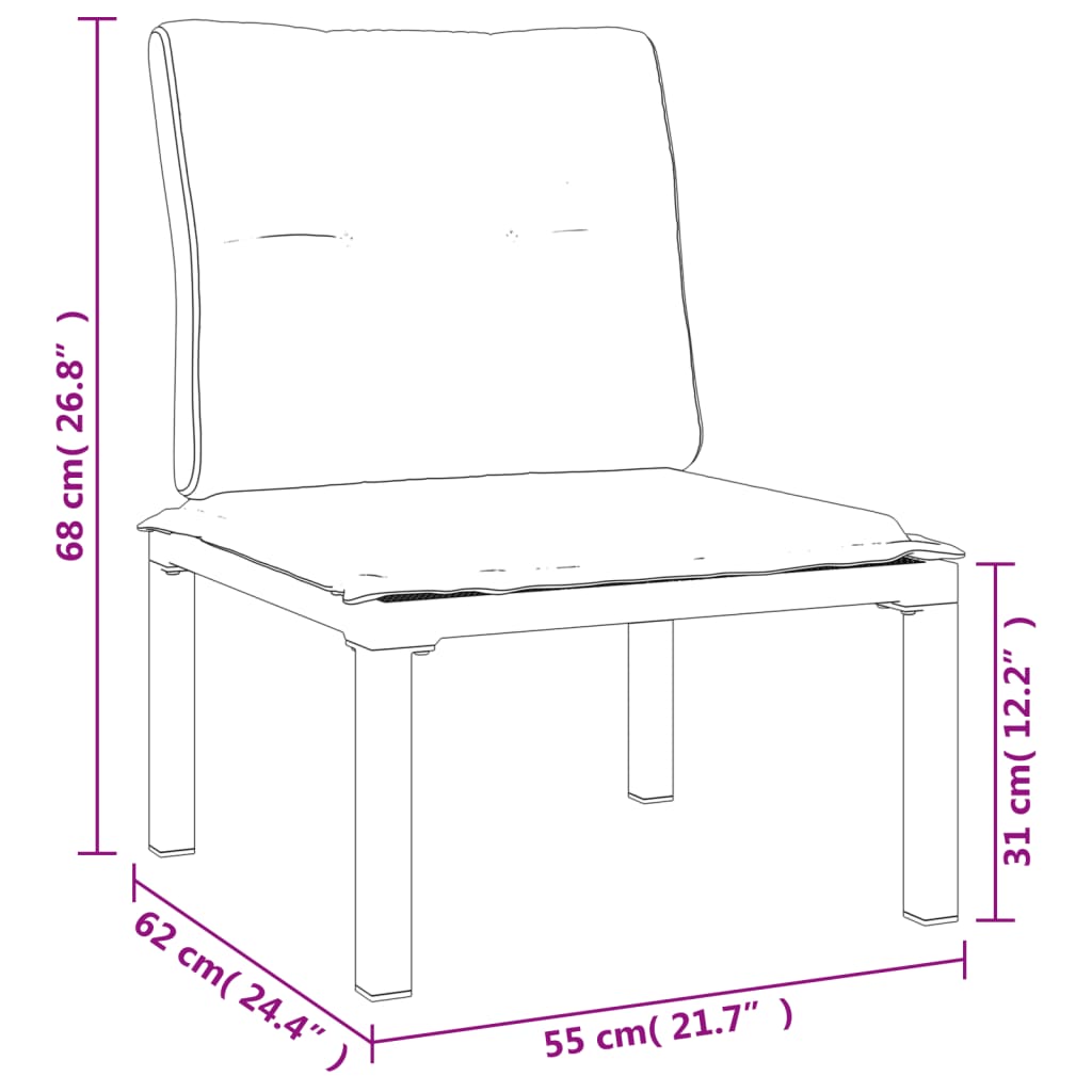 3-tlg. Garten-Lounge-Set Schwarz und Grau Poly Rattan