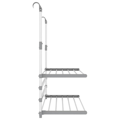 Wäschetrockner für Balkon 89x25x(60-95) cm Aluminium