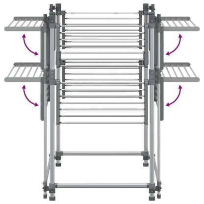 Wäschetrockner 107x107x120 cm Aluminium