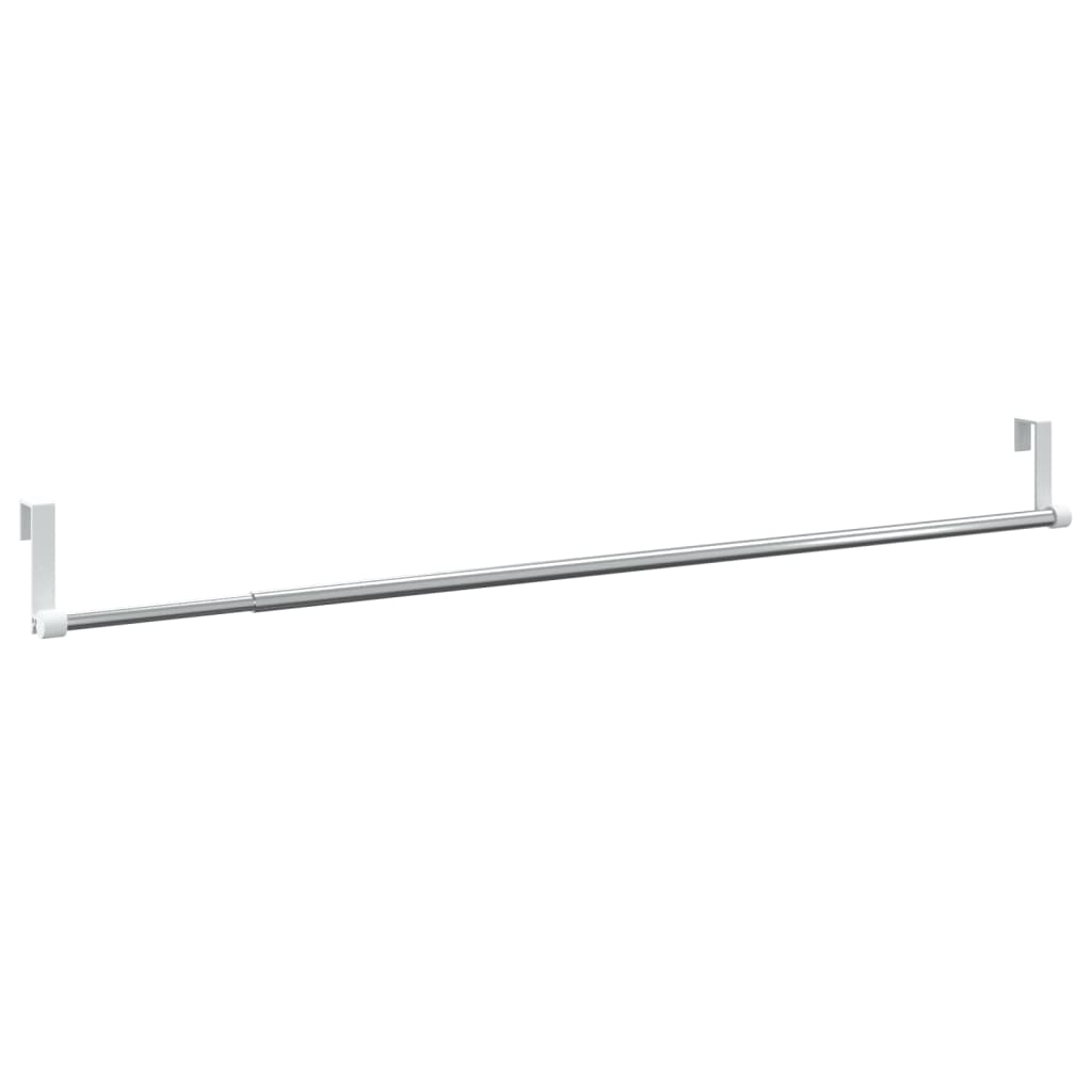 Gardinenstangen 2 Stk. Weiß und Silbern 60-105 cm Aluminium