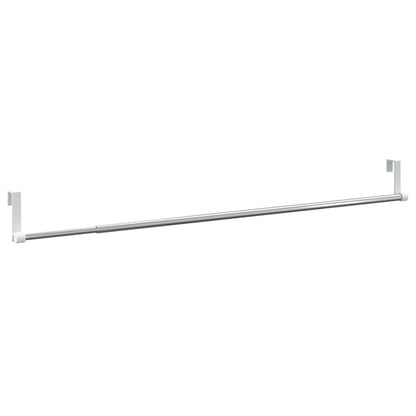 Gardinenstangen 2 Stk. Weiß und Silbern 60-105 cm Aluminium